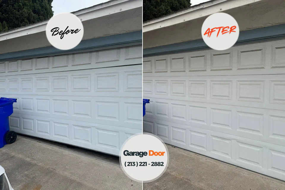 Before and after: garage door repair Winslow, AZ